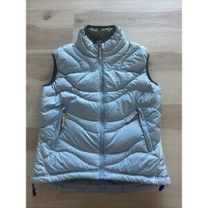 Women's REI goose down Light Blue Quilted Puffer Vest Sz S